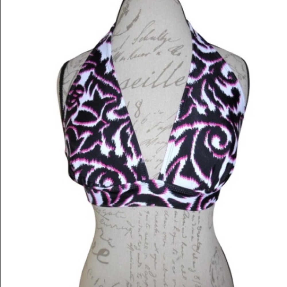CATALINA | Leopard Abstract Halter Bikini Top